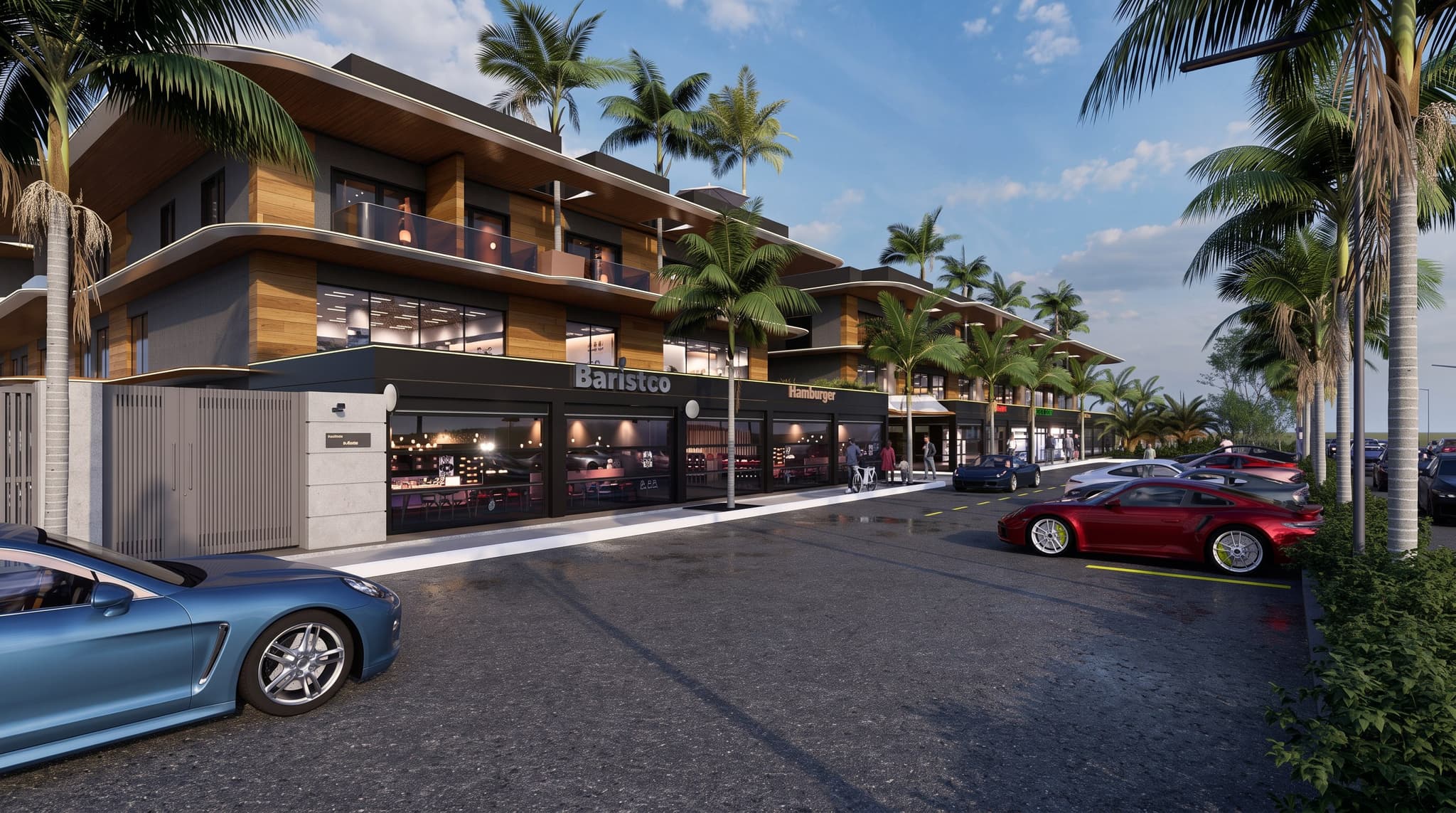 Loft 777 çarşısında kafe ve restoran alanı